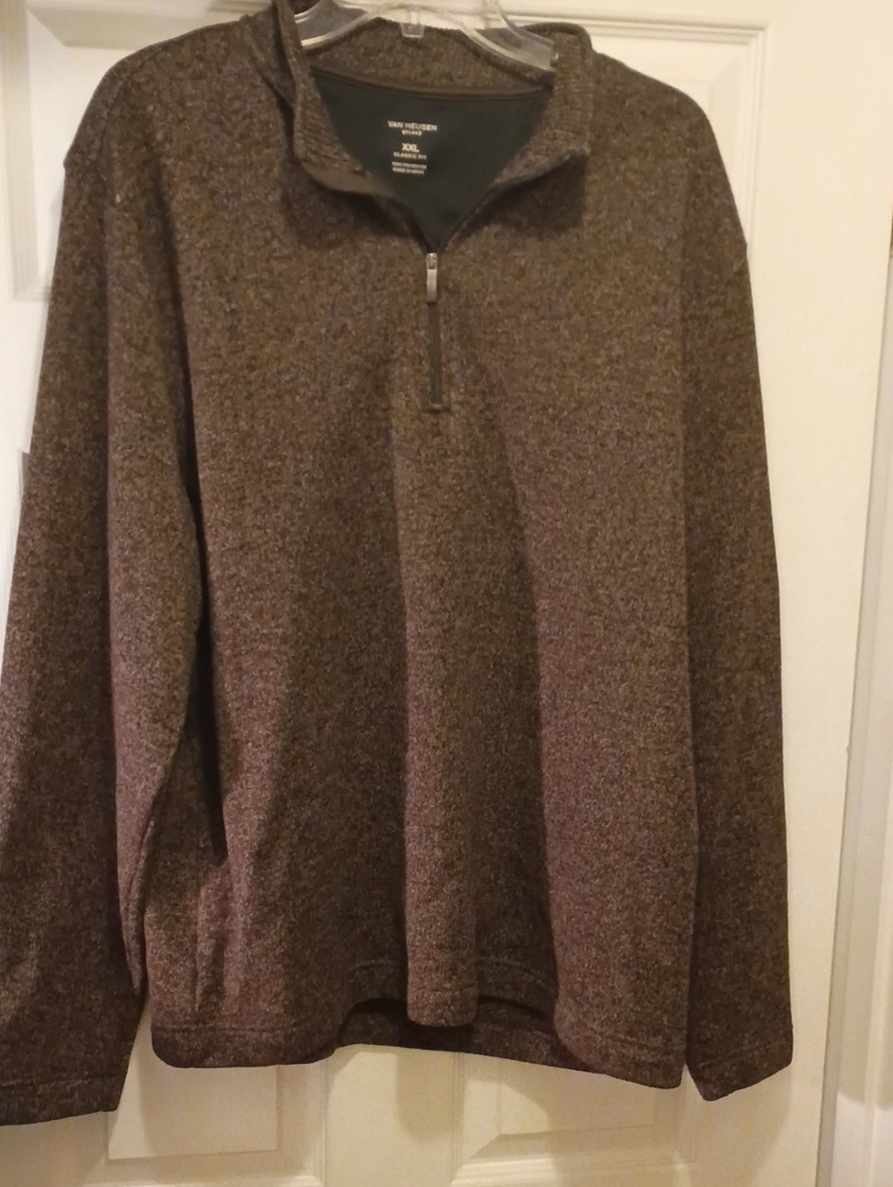 Van Heusen Men's Brown Quarter-Zip Sweater - XXL